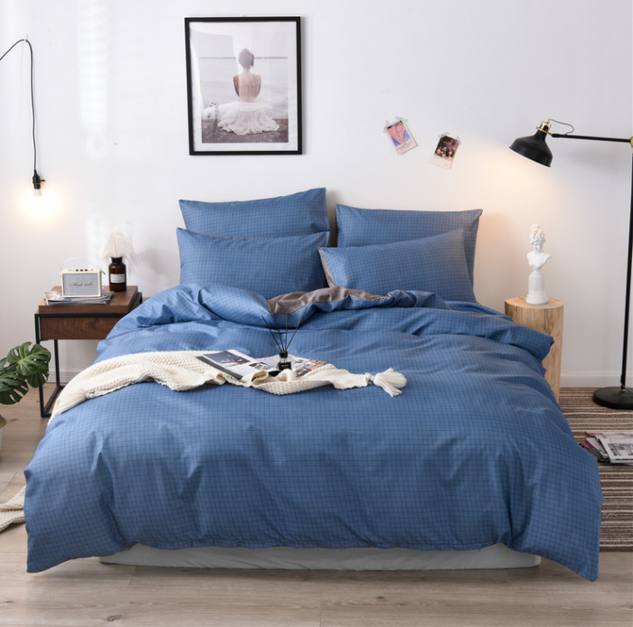duvet cover king 100% washed microfiber 3 piece bedding sets solid color