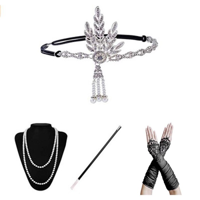 Cosplay Costumes 1920s Great Gatsby Accessories Set for Women Costume Flapper Headpiece Headband Drop Shipping