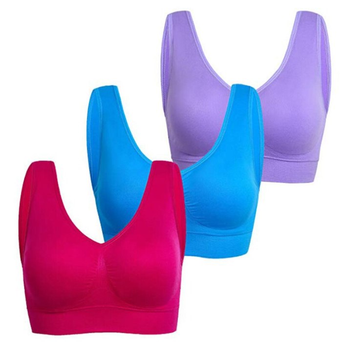 3pcs/set Sexy Lingerie Bra with Pads Women Seamless Push Up Plus Size Sports Bralette Wireless Comfortable Sleep Active Bra