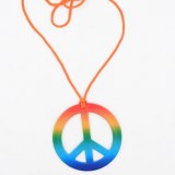 LP123 Beach party cosplay Hippie Headband Peace Sign Earring Peace Necklace