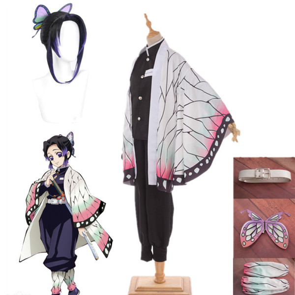 Anime Demon Slayer Kochou Shinobu Cosplay Costume Women Kimono Uniform