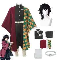 Anime Demon Slayer Tomioka Giyuu Cosplay Costume