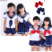 9113 costume kids Navy Sailor uniform Army Suit Kids Girls Dress