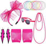 LD651 80s Party Fancy Dress Outfit Costume Accessory Set