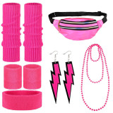 LD0080 80s Party Fancy Dress Outfit Costume Accessory Set