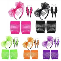 Z012  80s Party Fancy Dress Outfit Costume Accessory Set