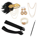 N704 Flapper Feather Headpiece Roaring 20s Great Gatsby Fascinators Accessories for Women