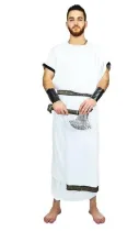CC950 Roman Warrior Couples Costume Medieval Greek Mythology Olympus Zeus Toga God Goddess Cosplay Dress