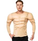 CC976 Adult Kids Hero Fake Muscle Suit Men Boys Halloween Role-playing Funny  T-shirt Party Dress Up Cosplay Costumes