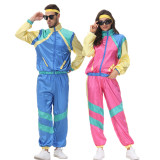 5090 80s Shell Suit Dress Up Blue Tracksuit Costume party RETRO SHELL SUIT COSTUME