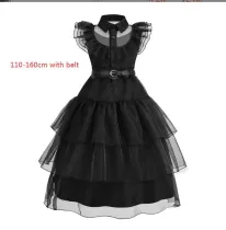 23006 Teenage Girl Birthday Cosplay Carnival Kids Princess Dresses+Belt Sets