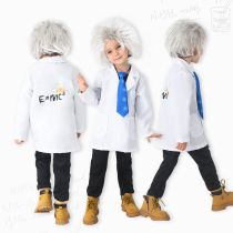 WLXJ066 Kids Scientist Science Costume  Child Boys Lab Physicis Book Week