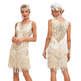 231 1920s Flapper Dress O Neck Slip Dress Roaring 20s Great Gatsby Newest Dress for Party