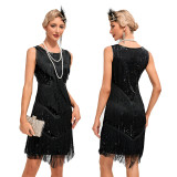 231 1920s Flapper Dress O Neck Slip Dress Roaring 20s Great Gatsby Newest Dress for Party