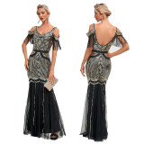 223  Women Vintage 1920s Gatsby Flapper Evening Party Dress  (12pcs custom made No stock)