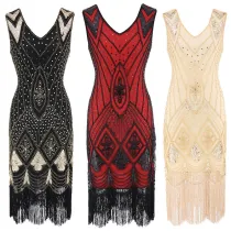 088 Roaring 20s Great Gatsby Dress for Party 1920s vestidos