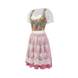 C616 Bavarian Oktoberfest Dirndl Dress With Apron Festival Carnival Party Outfits