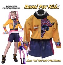 K-Pop Rumi Zoey Mira Demon Hunters Cosplay Costume for Girl Halloween Stage 3D Printed Pattern Role Play Clothes