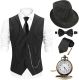 E005 Halloween 1920s Mens Costume Gatsby Gangster Vest