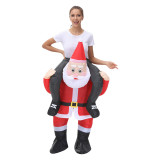 E014 Christmas Funny Inflatable Costumes Gingerbread Man Santa Claus