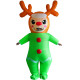 E019 Christmas Inflatable Costume Santa Claus Snowman Costume