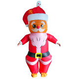 E014 Christmas Funny Inflatable Costumes Gingerbread Man Santa Claus
