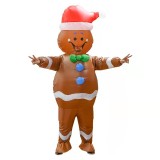 E014 Christmas Funny Inflatable Costumes Gingerbread Man Santa Claus