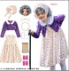 Y6015 Y6017 Adult Granny Costume Old Lady Grandma 100 Days Of School Child Girls Dress
