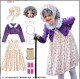 Y6015 Y6017 Y6018 Kids Little Granny Costume Old Lady Grandma 100 Days Of School Child Girls Dress