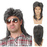 E476 Mullet Wigs for Men 80s Costumes Fancy Party Accessory Cosplay Halloween Wig