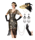 268 Flapper Dresses 1920s,Great Gatsby Dresses for Women Fringe Roaring 20s Costumes with 20s Accessories for Harlem Nights