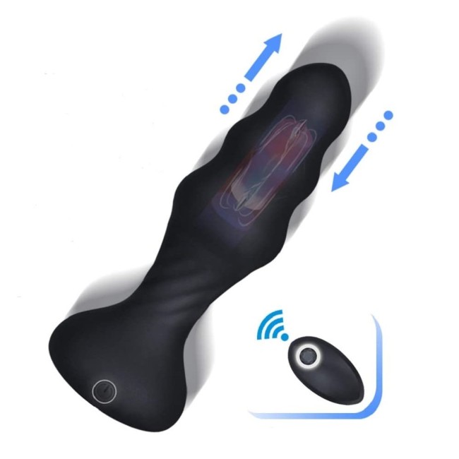 Cob Thrusting Anal Vibrator, Vibrating Anal Sex Toy with 7 Powerful Back Forth Thrusting Patterns Thruster for Anal Sex
