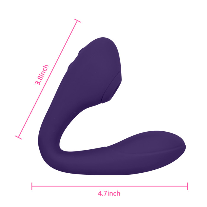 Bendable Clitoral Sucking Vibrator, G Spot 2 in 1 Design 7 Suctions and 7 Vibrations Vagina Nipples Stimulator Adult Sex Toy for Women Couple