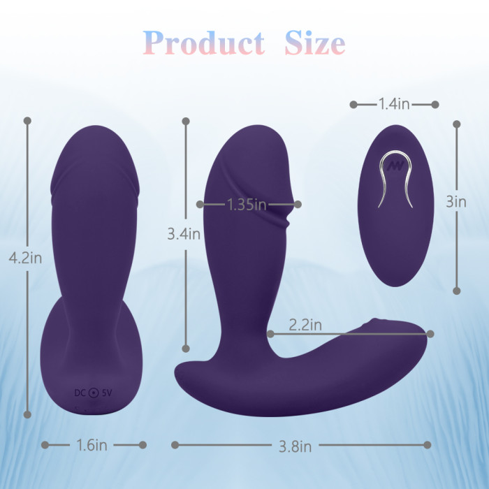 Cob Wearable Thrusting Vibrator Clitoral G Spot Stimulator with Remote Control, Clitoral Rolling and Powerful Thrusting Sex Toys for Women