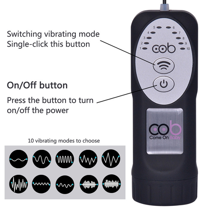 Cob Dual Penis Vibrator Glans Massager Vibrating Penis Head Teaser Male Masturbator Multi-Speed Bullet Vibrators Sex Toys