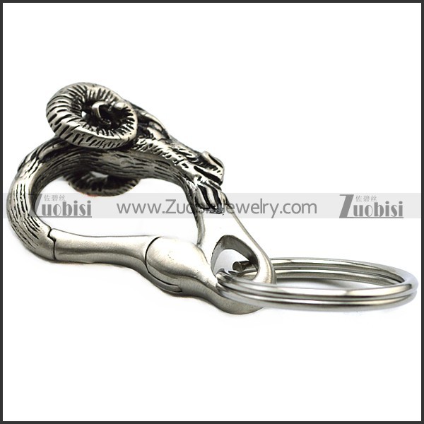 Stainless Steel Goat Keychain k000065