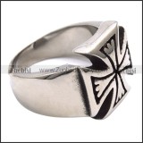 Stainless Steel Maltese Cross Ring - JR370012