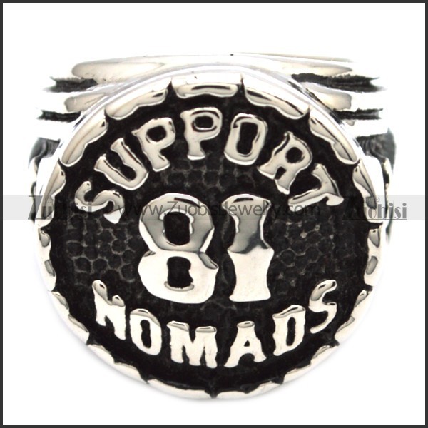 Support Nomads 81 Biker Ring r001836 Zuobisi Jewelry