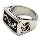 Wall Gecko Stainless Steel Ring r003846