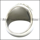 316L Stainless Steel Masonic Rings with Several Clear Rhinestones -r000892