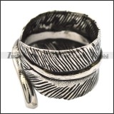 vintage leaf ring in stainless steel r001699