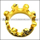 antique gold plating crown ring r001650