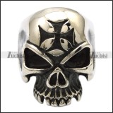 iron cross skull ring for bikers r002256