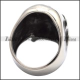 iron cross skull ring for bikers r002256
