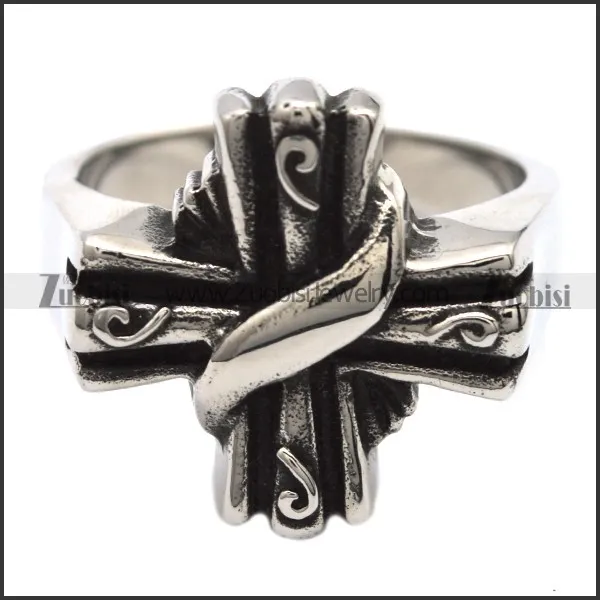 Normal Stainless Steel Cross Ring - r000079