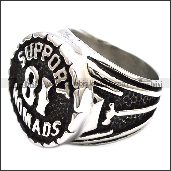 Support Nomads 81 Biker Ring r001836 Zuobisi Jewelry