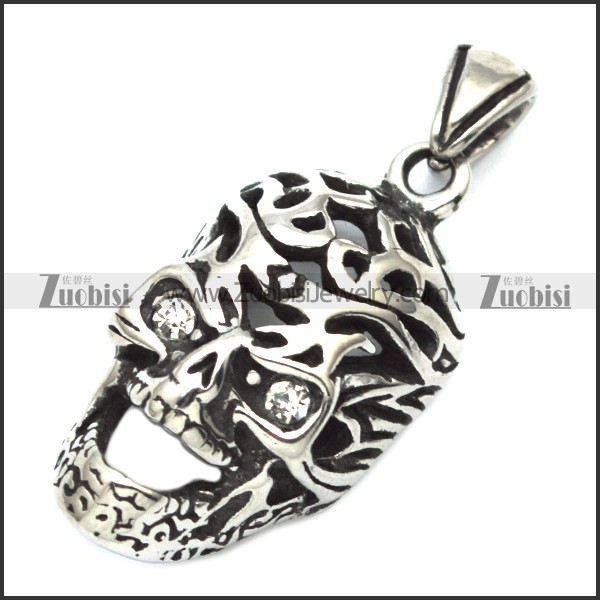 Stainless Steel Skull Pendant -p000781