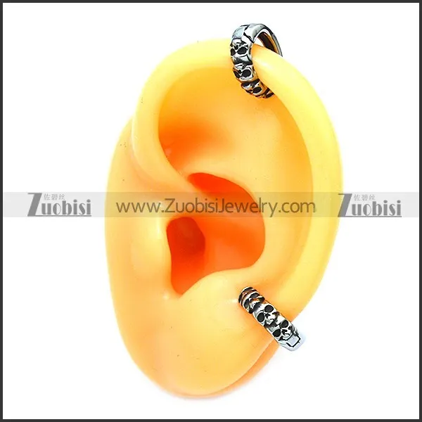 316 stainless steel skull earring clip