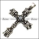unique casting cross pendant in Stainless Steel -p000960