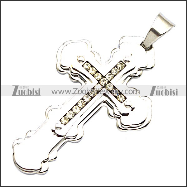 functional nonrust steel Cross Pendants - p000567
